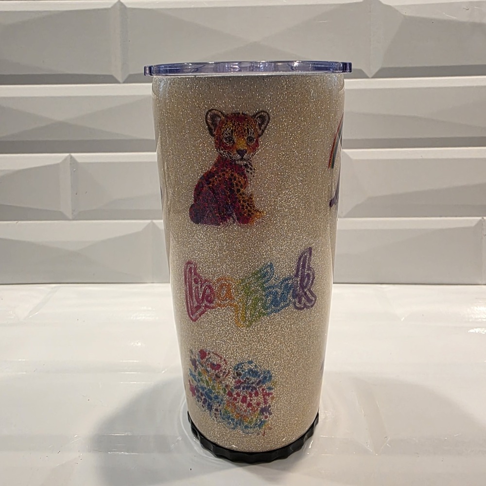 Lisa Frank Sticker Custom Tumbler- 20oz oz 20 oz. 20oz.‎  Tumbler
